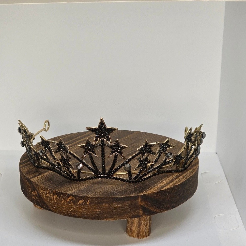 Antique Gold Star Vine Tiara Crown Celestial Fairycore Ren Faire Headpiece